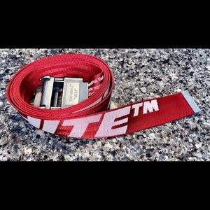 Off-White 2.0 Industrial Belt Red/White